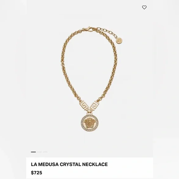 Authentic Gold MEDUSA CRYSTAL NECKLACE With COA. - Picture 4 of 10